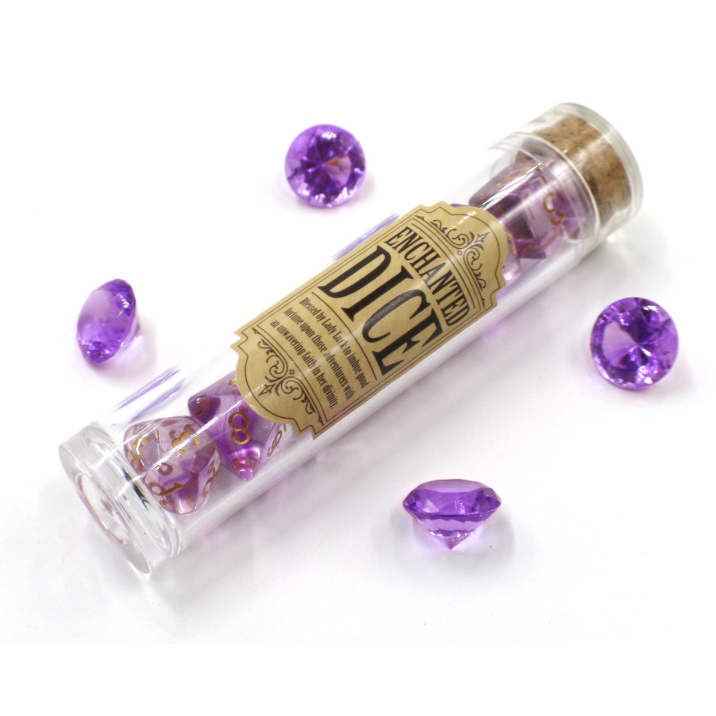 Enchanted Dice Bottle Transparent Swirl