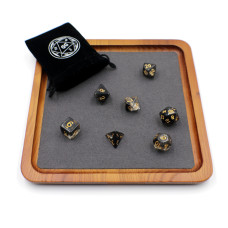 Natural Wood Dice Tray and Dice